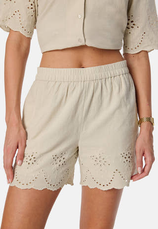Pcalmina Embroidery Shorts