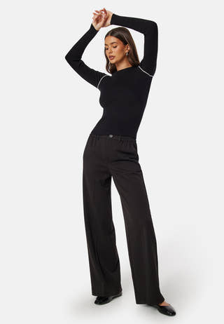 Pcfalka LS Slim Piping Knit