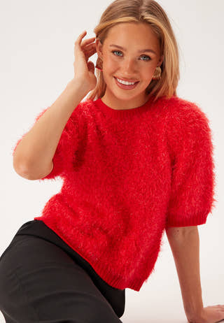 PCFee SS O-Neck Knit Top