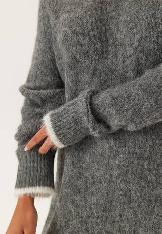 Pcivy Ls Contrast Knit Dress