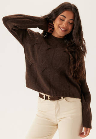 Pcjenna Ls O-neck Cable Knit