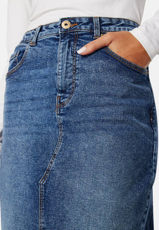 Pcjessie high waist ankle denim skirt