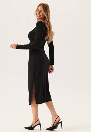 Pcjina Ls Boatneck Midi Dress