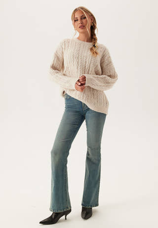 Pcjisa Ls O-neck Long Cabel Knit