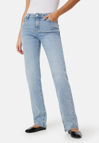 Pckelly Mid Waist Straight Jeans