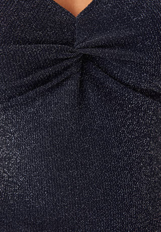 Pclina Ls V-neck Detail Top