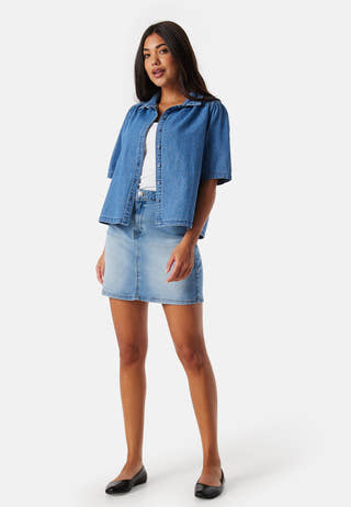 Pcpeggy HW Denim Skirt