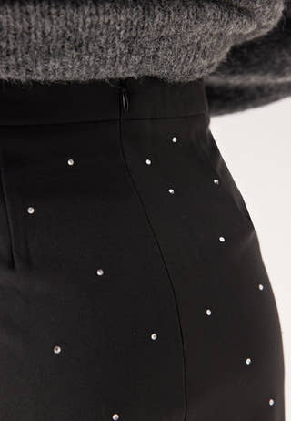 Pcpeva Rhinestone Hw Mini Skir