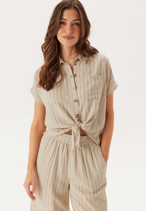 Pcpia Ss Tie Shirt Wvn Noos