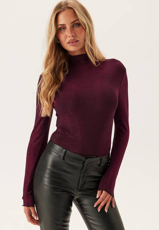 Pcsandra Ls Mockneck Top