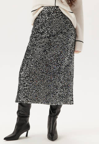 Pcserena Sequin Hw Midi Skirt