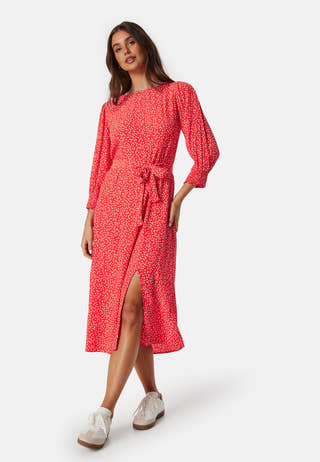 Pcsui 3/4 Sleeve Midi Dress