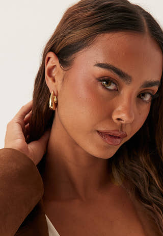 Autumn Chunky Retro Hoop Earri
