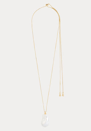 Sky Pearl Necklace Gold-plated