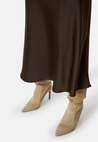Lena High Waist Midi Skirt