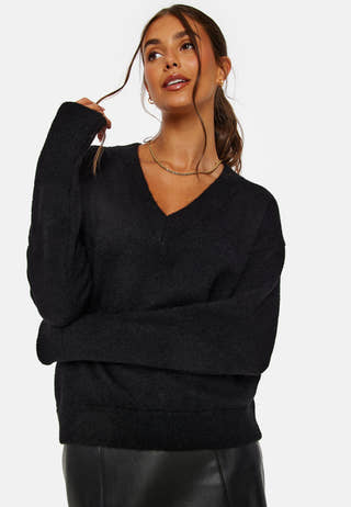 Maline LS Knit V-Neck