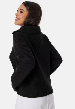 Slfbloomie Ls Knit Half Zip