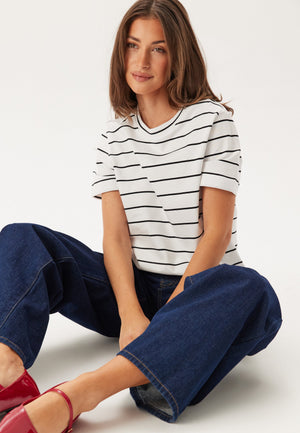 Slfessentail Striped Boxy Tee