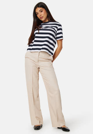 Slfessentail Striped Boxy Tee