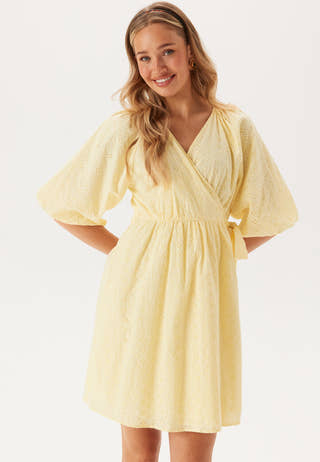 Slfhannah 2/4 Short Wrap Broderi Dress