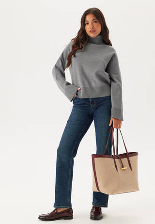 Slfkamma Ls Knit Roll Neck Noo