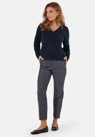 Slflulu New Ls Knit V-neck B