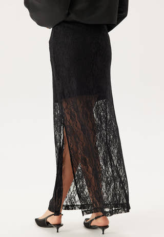Slfmista Hw Ankle Lace Skirt
