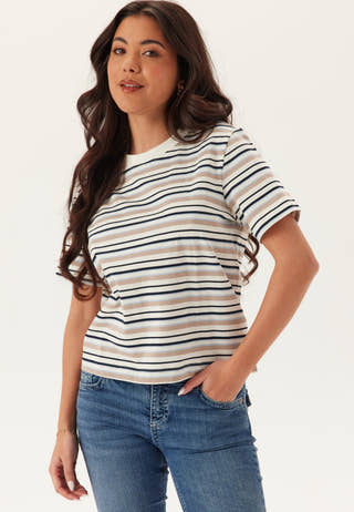 Slfessentail Striped Boxy Tee