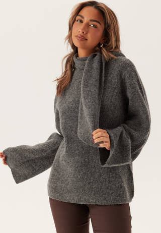 Slflulu Ls Bow Knit