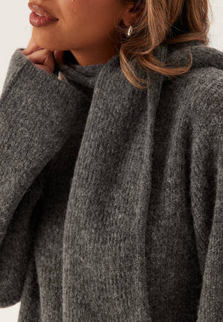 Slflulu Ls Bow Knit