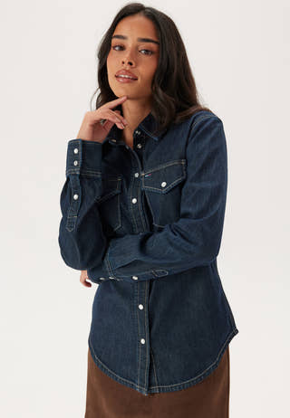 Regular Fit Ls Shirt Dark Blue