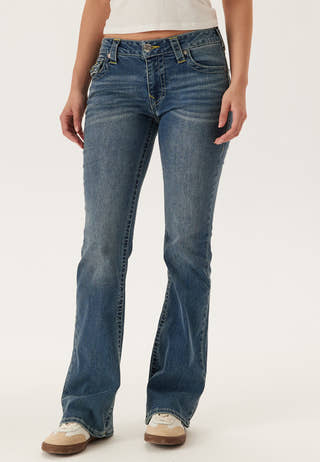 Becca Mid Rise Boot Cut Flap