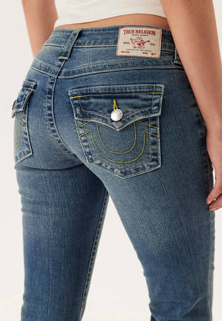 Becca Mid Rise Boot Cut Flap