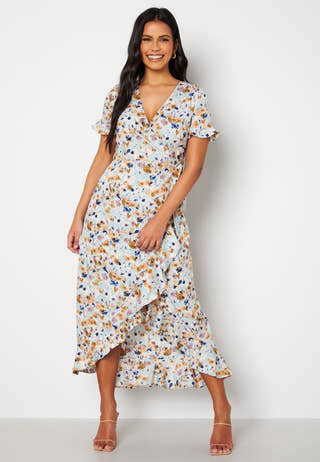 Henna 2/4 Wrap Long Dress