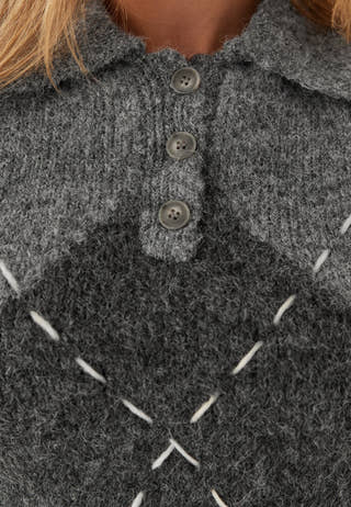 Vmbliss 2/4 POLONECK PULLOVER