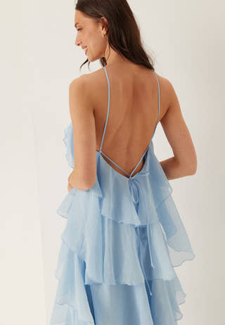 Vmdelilah Sl Halter Ruffle Dress