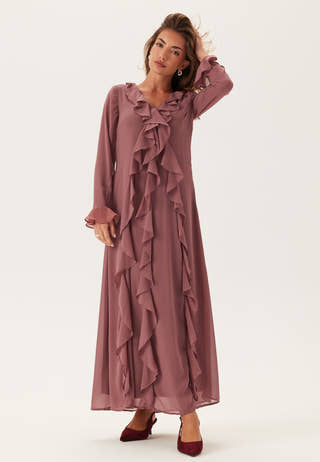 Vmholly Ls Flounce Ankle Dress