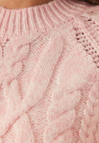 Vmjada Ls O-neck Cable Pullover