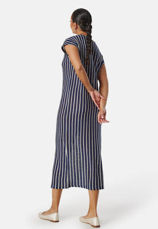 Vmlana Ss V-neck Calf Dress Jrs