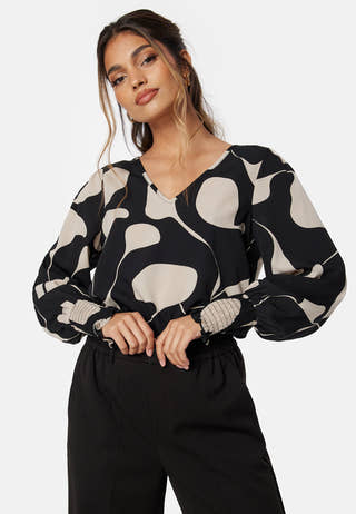 Vmlydia LS V-neck smock top