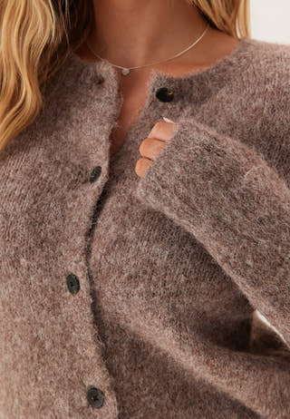 Vmnovah Ls O-neck Button Cardi