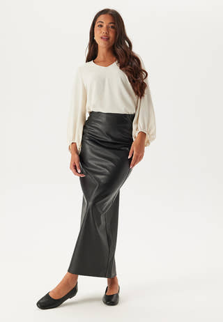 Vmolivia L/S V-NECK TOP WVN V-