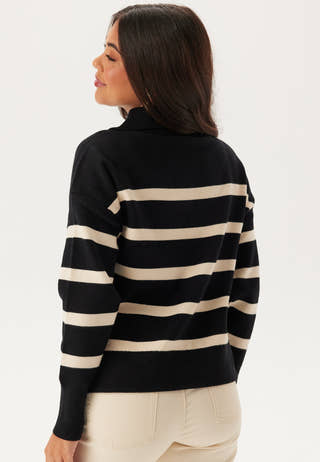 Vmsaba Stripe Ls Highneck Blouse