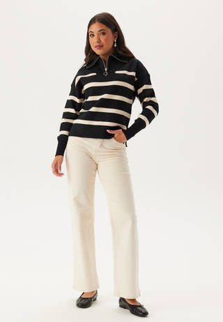Vmsaba Stripe Ls Highneck Blouse