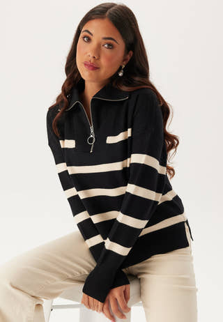Vmsaba Stripe Ls Highneck Blouse