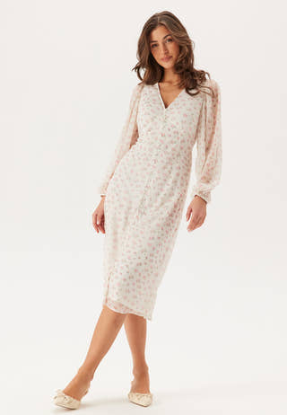 Vmsmilla Ls V-neck Calf Dress