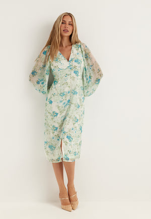 Vmsmilla Ls V-neck Calf Dress