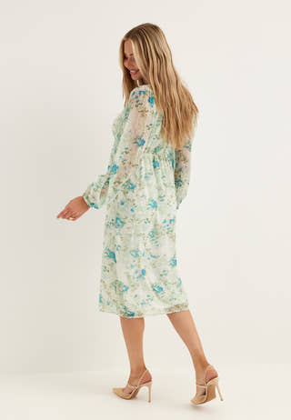 Vmsmilla Ls V-neck Calf Dress