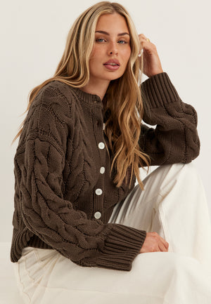 Vmsvea Thea Ls O-neck Cable Cardigan