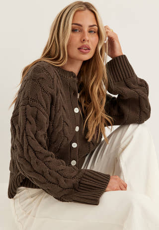 Vmsvea Thea Ls O-neck Cable Cardigan
